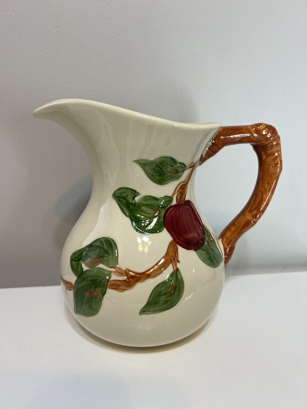 Franciscan Apple Handled Milk Pitcher 6" Gladding McBean USA California